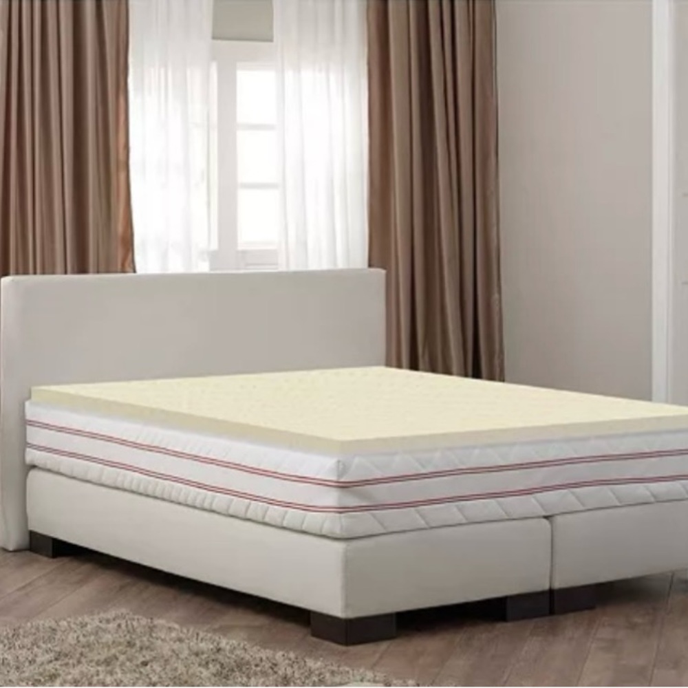 High density 1” foam mattress topper for king mattress.